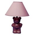 Yhior 13 in. Ceramic Teddy Bear Lamp - Pink YH2629410